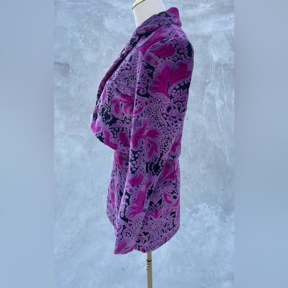 Free People Anna Sui Purple Paisley Velvet Skirt and Blazer Set Block Party Set - Picture 5 of 6